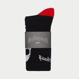 Godspeed Skull & Roses Sock Black/Red