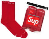 Supreme Hanes Socks (4 Pack) Red