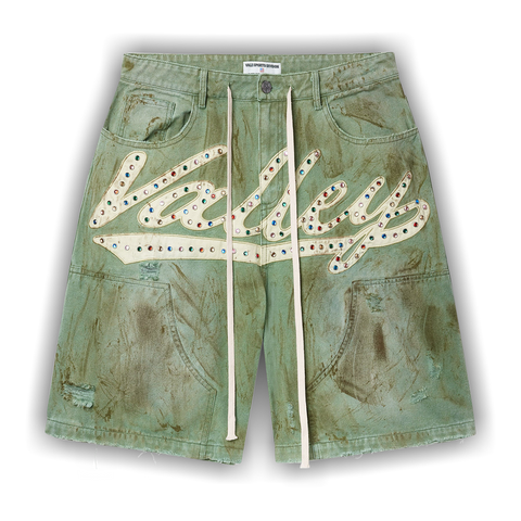 Vale Forever Green Skittle Jorts 'Dirt/Green' - Primary Image