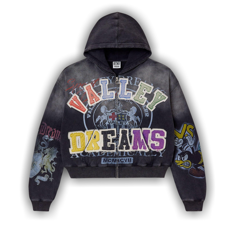 Vale Forever Blasted Zip Up 'Black' - Primary Image