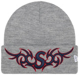 Supreme New Era Tribal S Logo Beanie Heather Grey