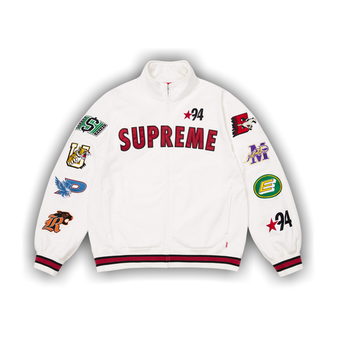Supreme Mascots Zip Up Sweatshirt White