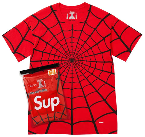 Supreme Hanes Spider-Man Tagless Tees (2 Pack) Red
