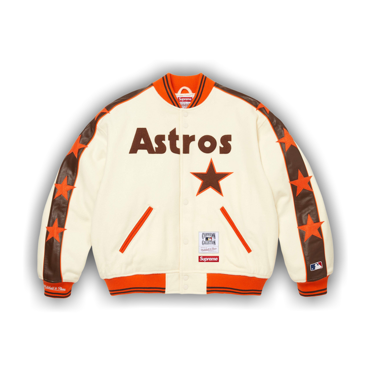 Supreme Mitchell & Ness Teams Varsity Jacket Natural