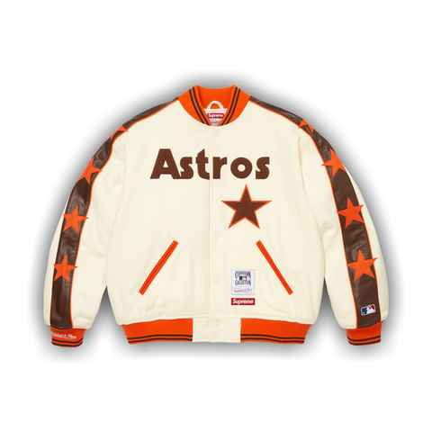 Supreme Mitchell & Ness Teams Varsity Jacket Natural
