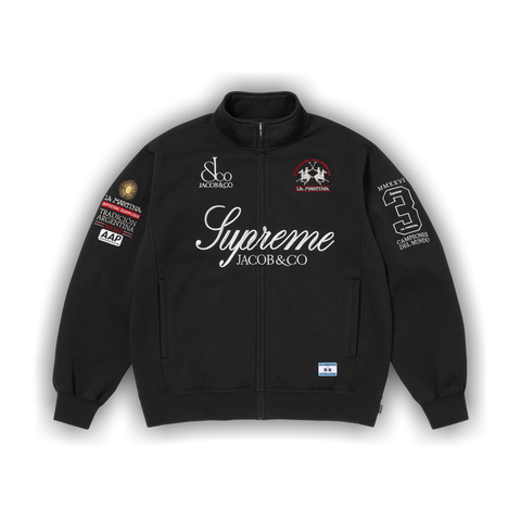 Supreme La Martina Zip Up Sweatshirt Black