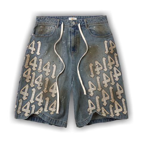 Vale Forever White Charm Jorts 'Mid Wash'
