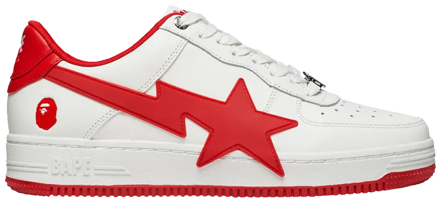 A Bathing Ape Bape Sta OS #2 White Red
