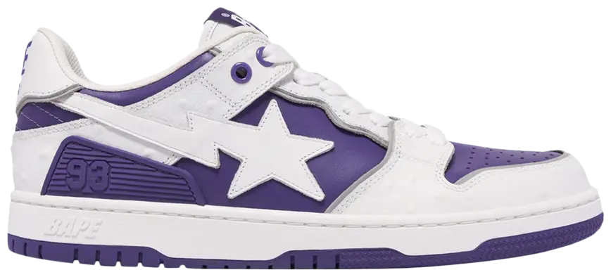 A Bathing Ape Sk8 Sta #1 Ostrich Pack White Purple