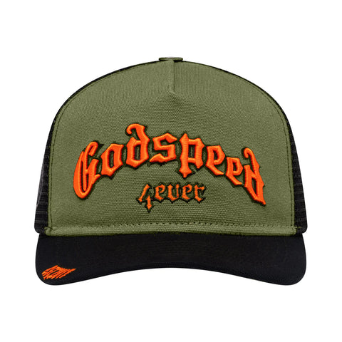 Godspeed Forever Trucker Hat Olive