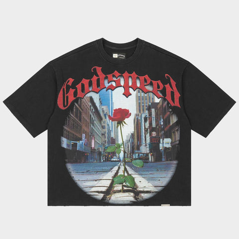 Godspeed Concrete Rose T-shirt Black