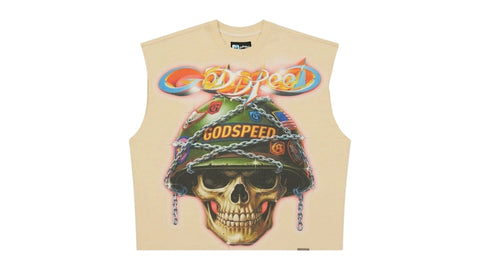 Godspeed Badges of Honor Sleeveless T-shirt Bone