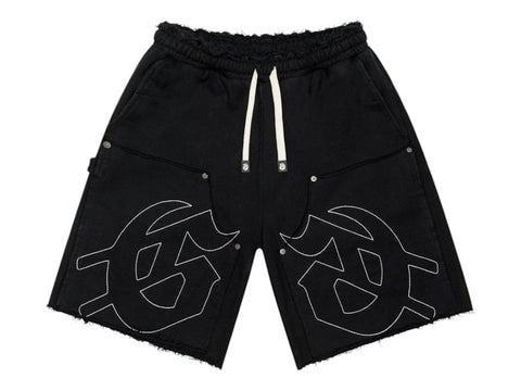 Godspeed Carpenter Distressed Shorts Black