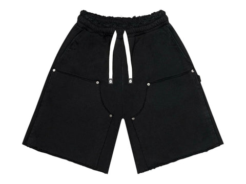 Godspeed Distressed Carpenter Shorts Flat Black
