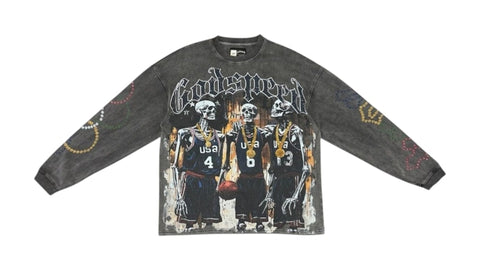 Godspeed Dreamteam 24 Long-Sleeve VVS Tee Black Wash