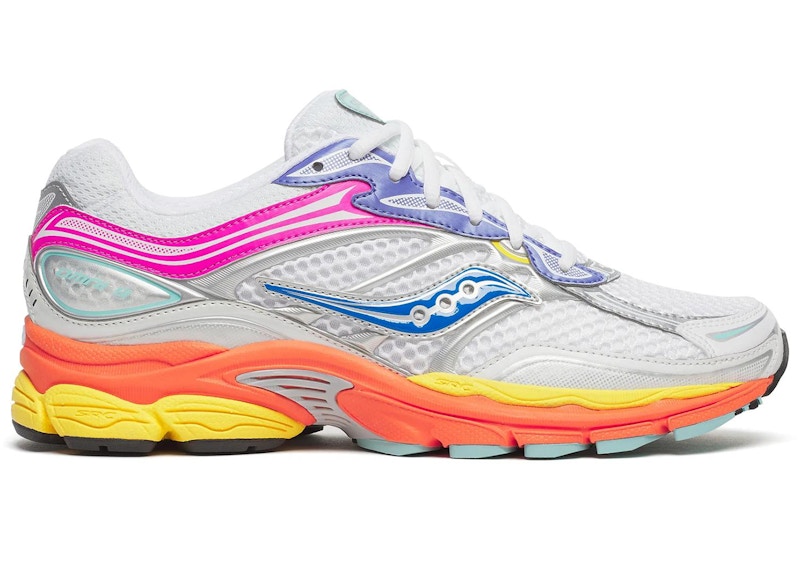Saucony ProGrid Omni 9 White Multi Pink Orange Yellow