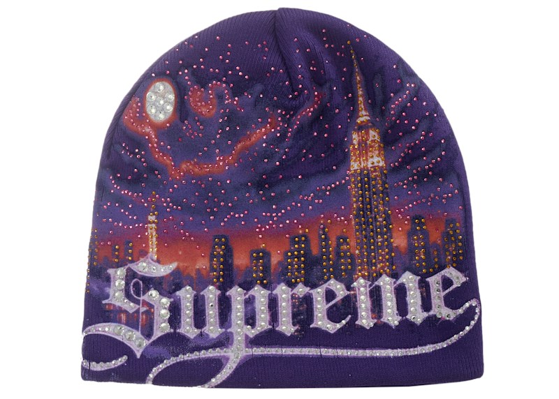 Supreme Cityscape Beanie Purple