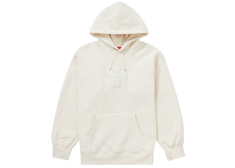 Supreme Cross Box Logo Hooded Sweatshirt Natural - Primary Image