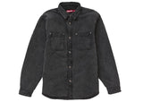 Supreme Faux Shearling Lined Work Shirt Black Denim - Primary Image