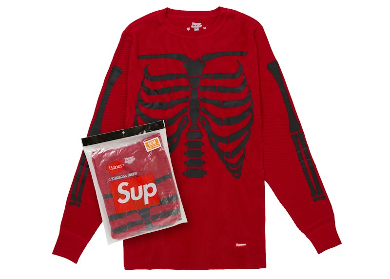 Supreme Hanes Bones Thermal Crew FW26 (1 Pack) Red