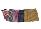Supreme Hanes Plaid Boxers (4 Pack) Multicolor
