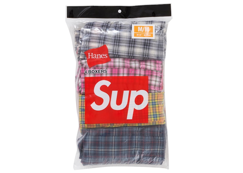 Supreme Hanes Plaid Boxers (4 Pack) Multicolor