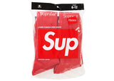 Supreme Hanes Socks (4 Pack) Red