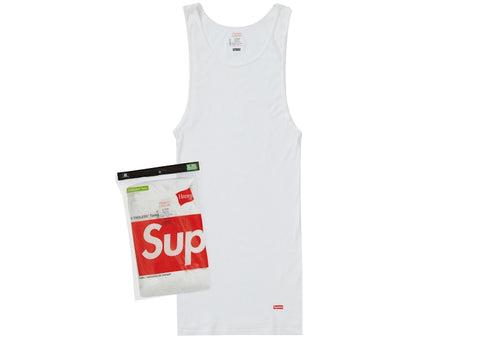 Supreme Hanes Tagless Tank Tops (3 Pack) White