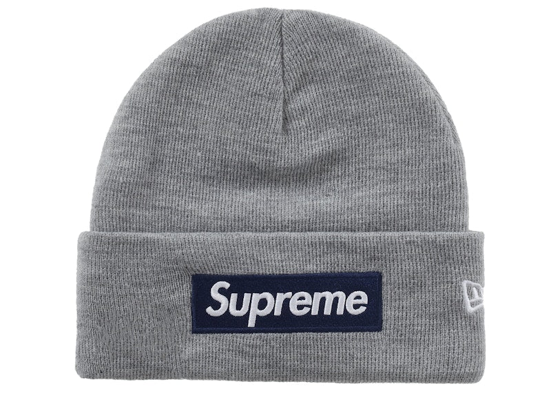 Supreme New Era Box Logo Beanie (FW25) Heather Grey - Primary Image