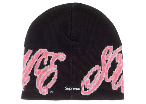 Supreme New Era Cursive Beanie Black