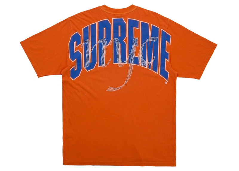 Supreme Rhinestone Script S/S Top Orange