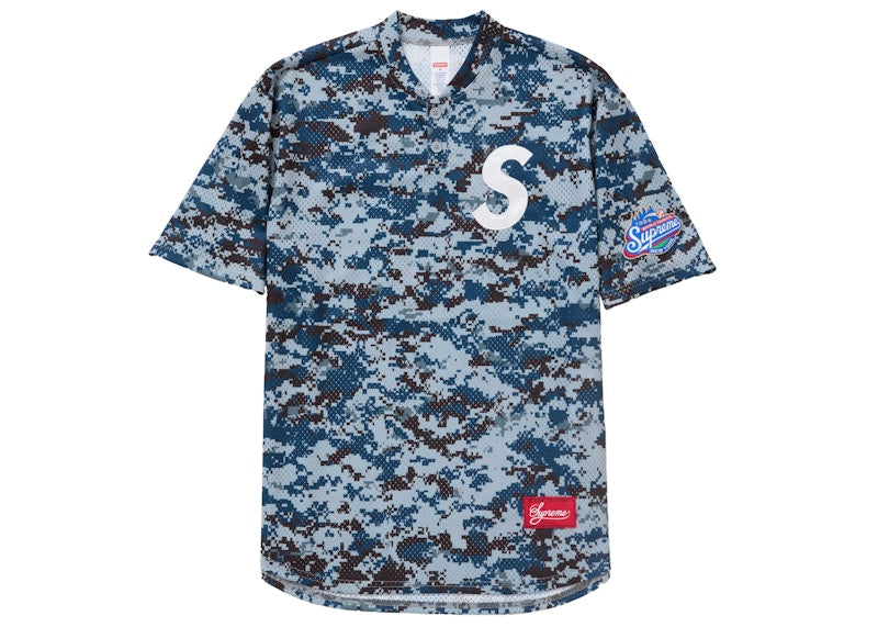 Supreme S Logo Baseball Henley (SS25) Digi Camo - Primary Image