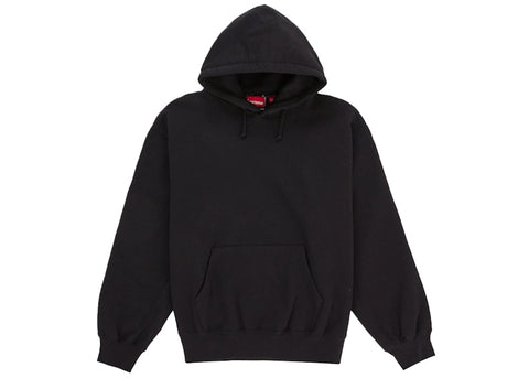 Supreme Satin Applique Hooded Sweatshirt (SS26) Black