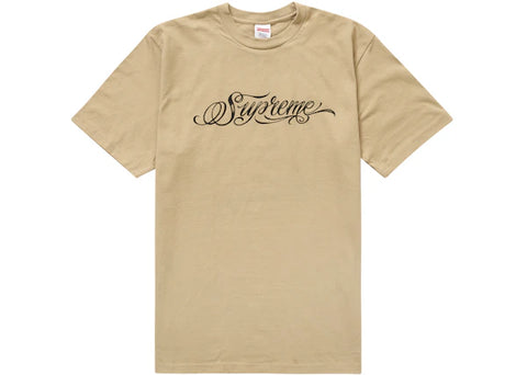 Supreme Script Tee Khaki