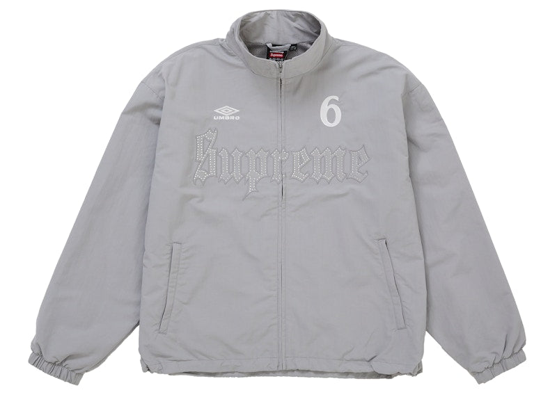 Supreme Umbro Rhinestone Track Jacket Light Grey