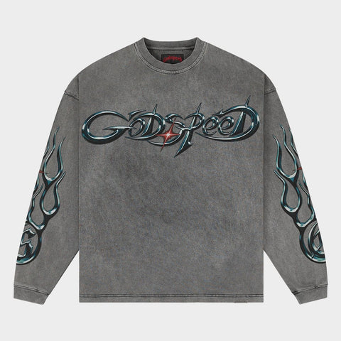 Godspeed New Age Reloaded Long Sleeve T-shirt Grey Wash